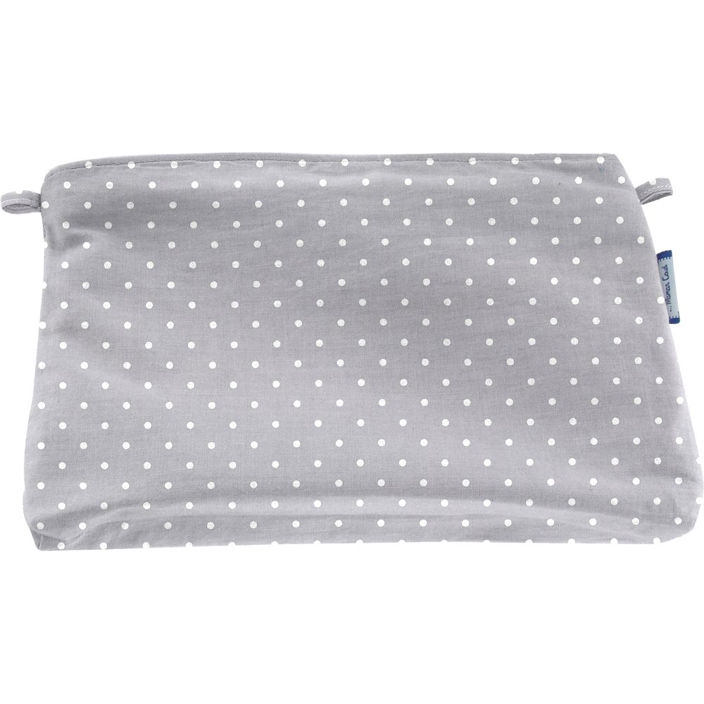 Pochette Tissu Pois Gris Clair