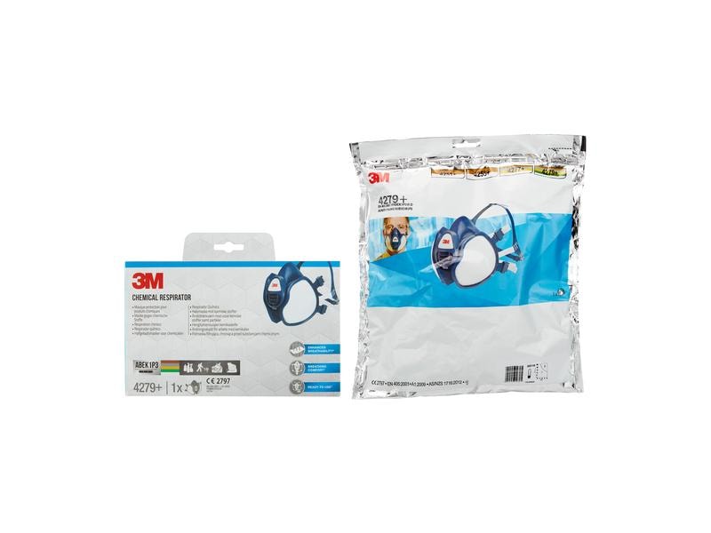 3M Farbspritzmaske 4279 ABEK, FFP3 Maske gegen chemische Stoffe 4279 , ABEKP3