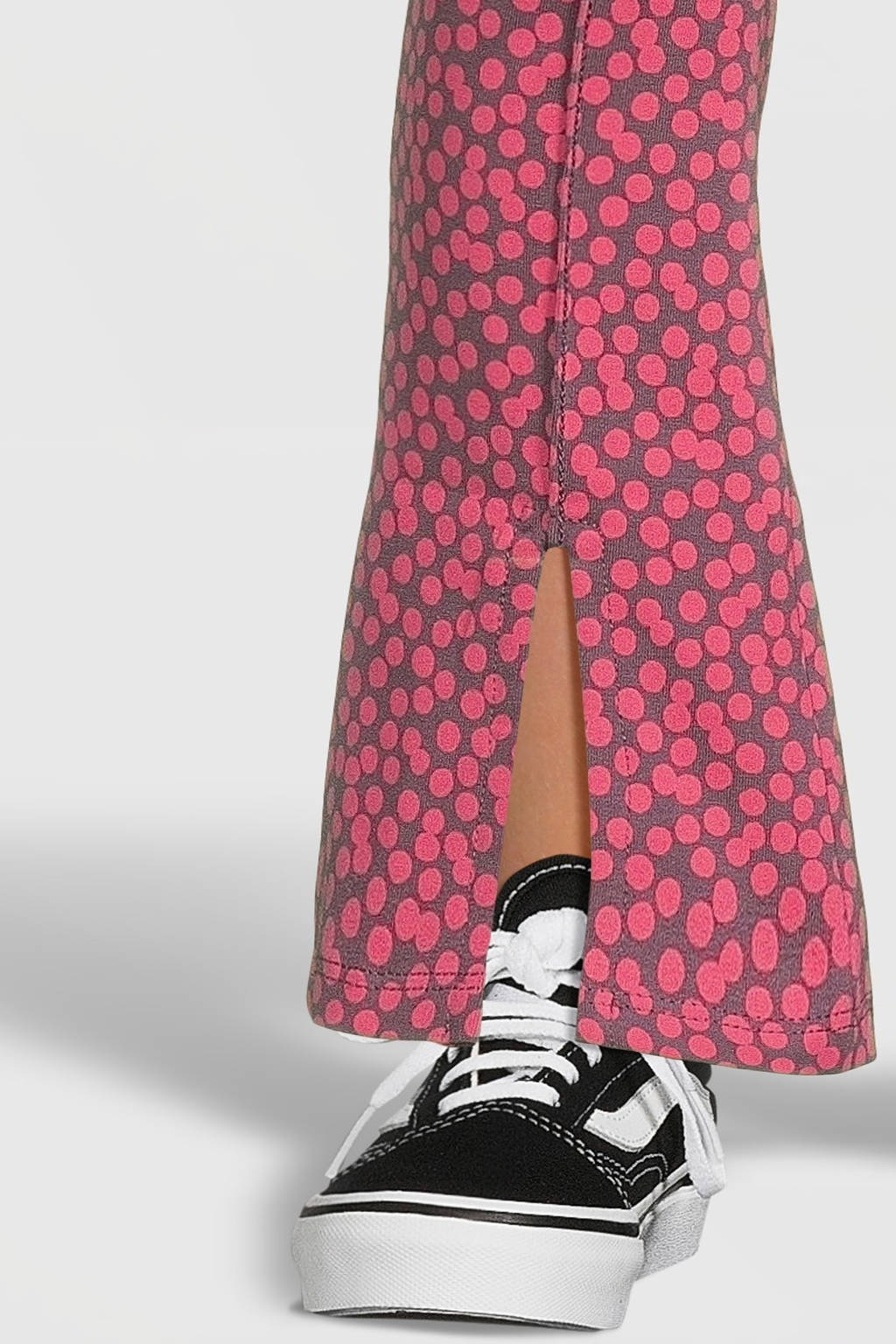 Quapi regular fit broek DOUNIA met stippen roze/lila