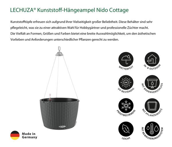 LECHUZA® Kunststoff-Hängeampel Nido Cottage