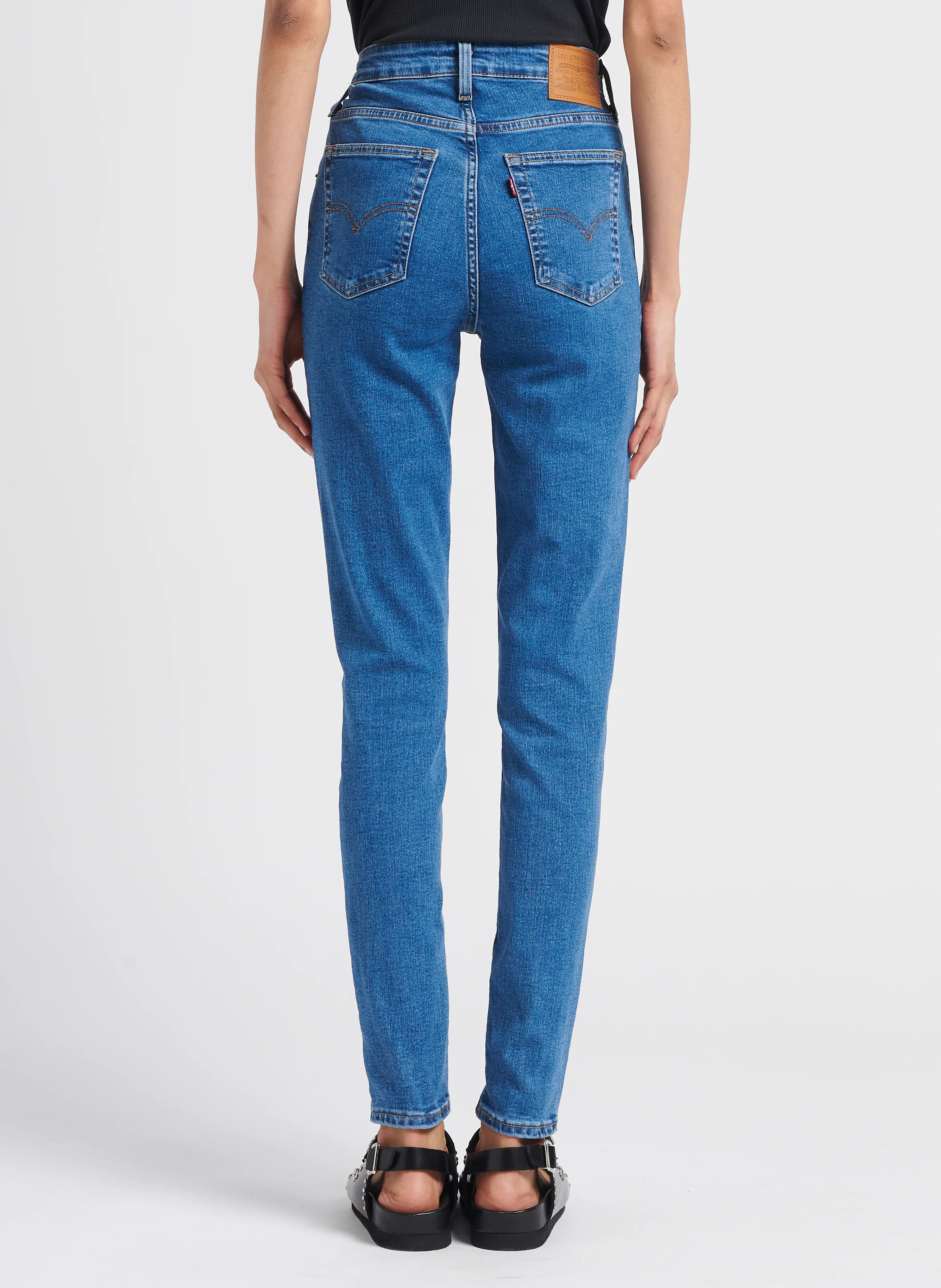 721 HIGH RISE SKINNY - Jean skinny taille haute en coton mélangé | Jean brut