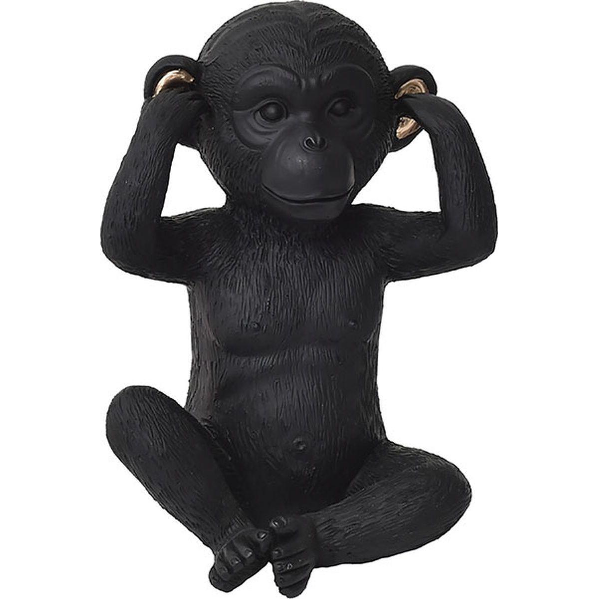 SINGE DE LA SAGESSE OUIE NOIR OR