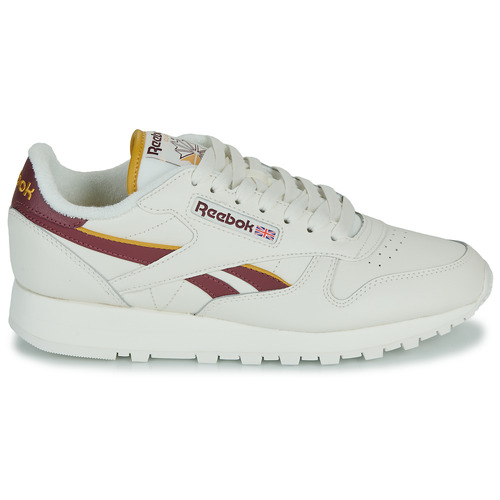 Reebok Classic - CLASSIC LEATHER - Blanc / Bordeaux / Jaune