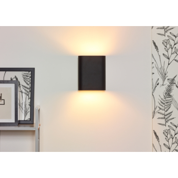 Lucide Ovalis Wandlamp zwart