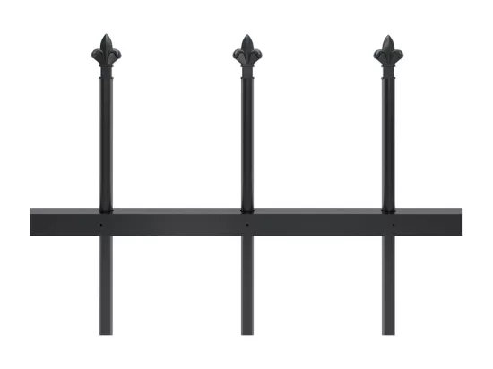 Cl?ture de jardin avec dessus en lance Acier 10,2 x 1,5 m Noir