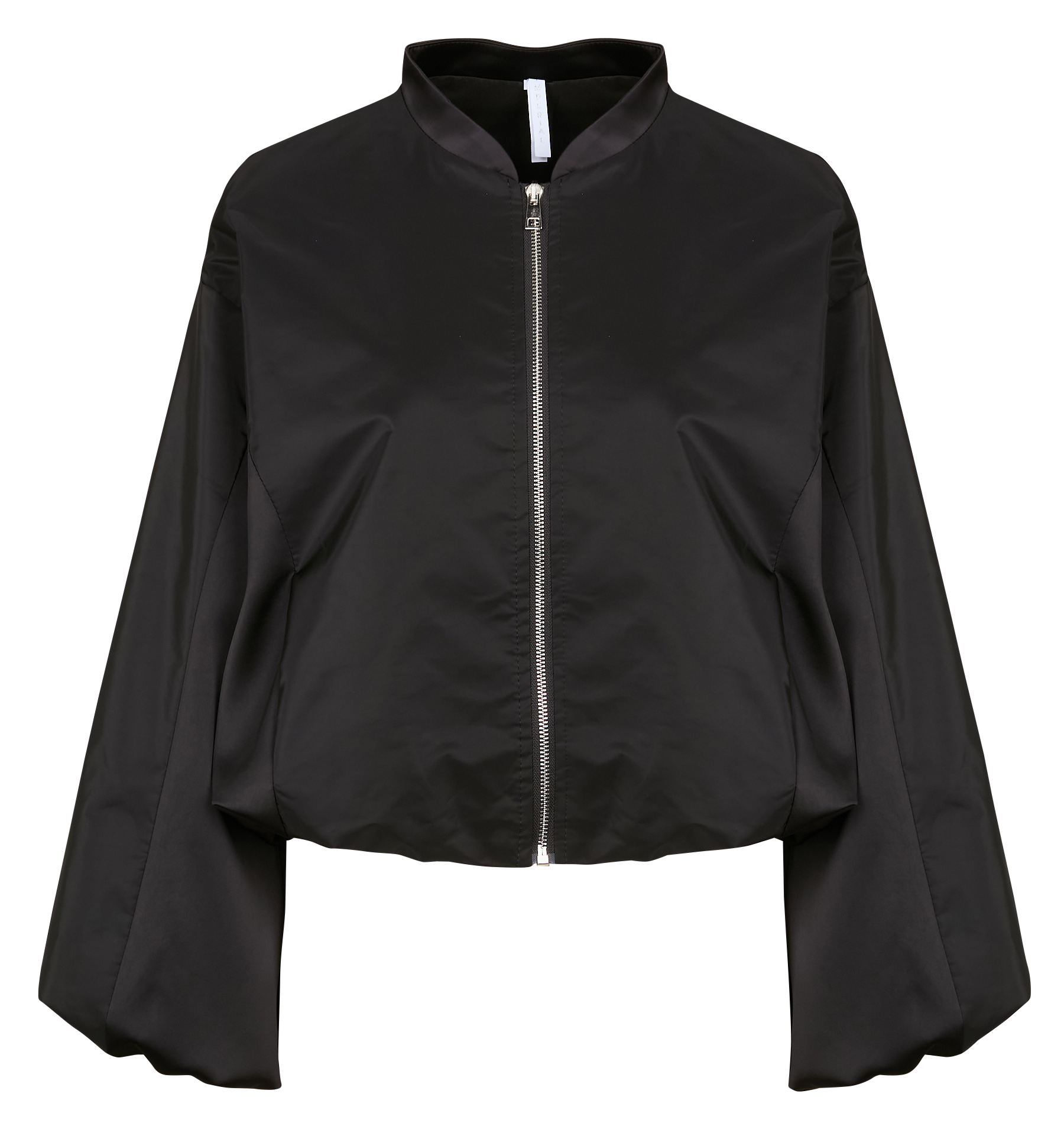 Veste courte ample à col teddy | Noir