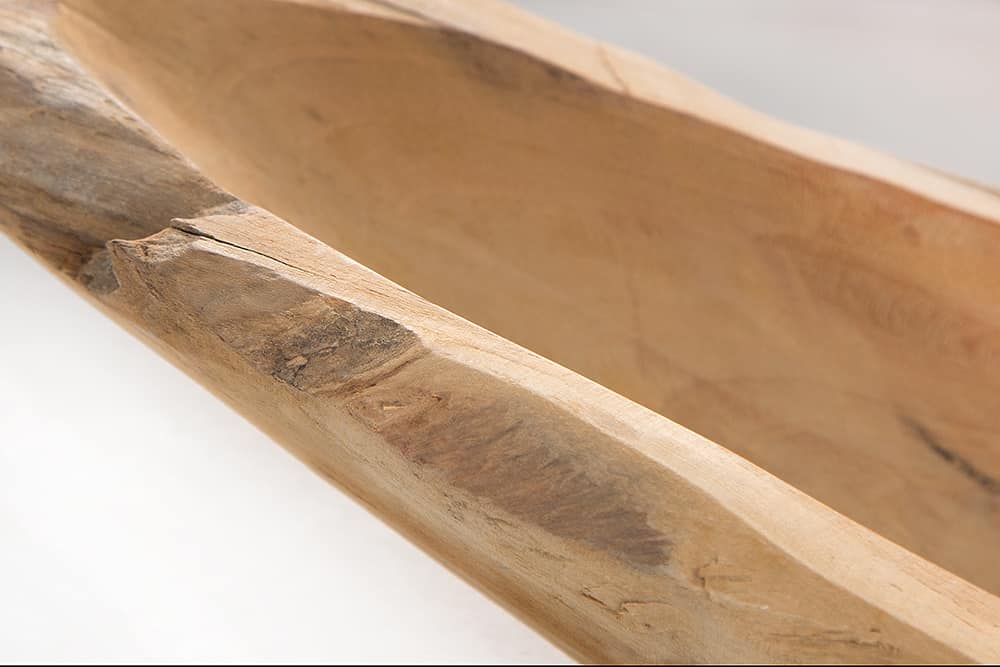 Massive Schale NATURE BOAT 60cm natur Teakholz Wurzelholz