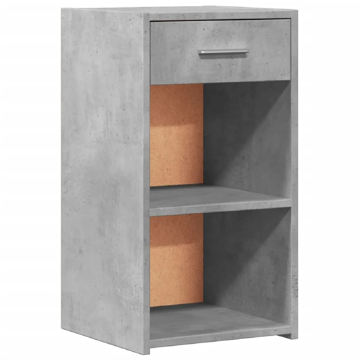 vidaXL Table de Chevet Gris Béton