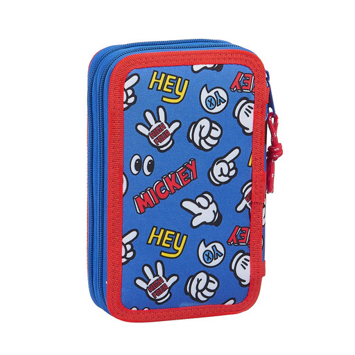 Estojo duplo para lápis Mickey Things com 28 peças