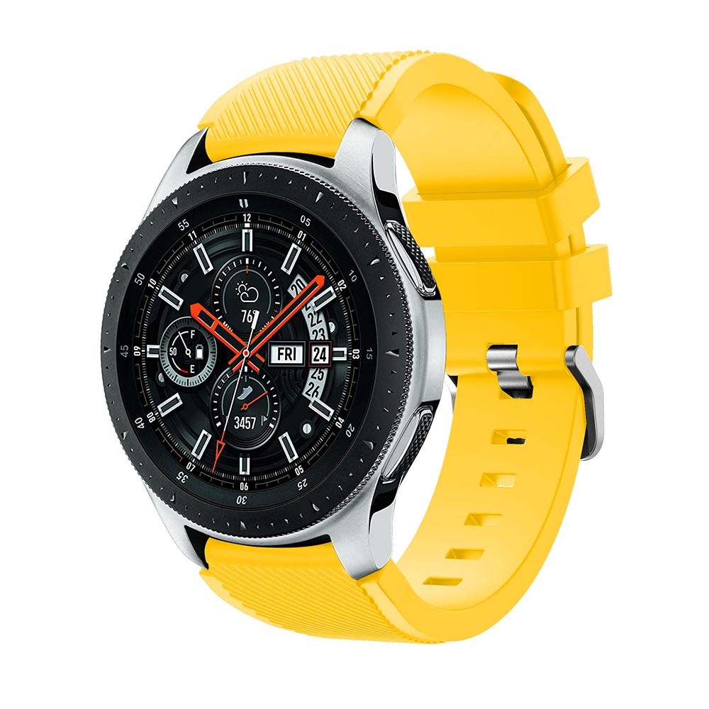 Samsung Galaxy Watch 3 (45mm) Ersatz Sport Silikon Armband Grip (Gelenkumfang: 180-230mm) - Gelb