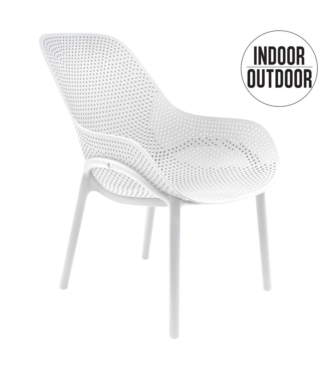 Fauteuil pour table de jardin design Malibu - Blanc