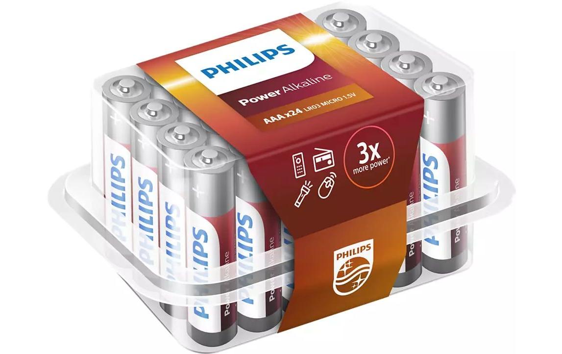 Batterie Power Alkaline AAA , 24 StückAlkaline AAA Batterie für Geräte mit hohem Stromverbrauch