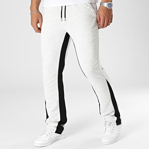 Pantalon Jogging Gris Chiné Noir
