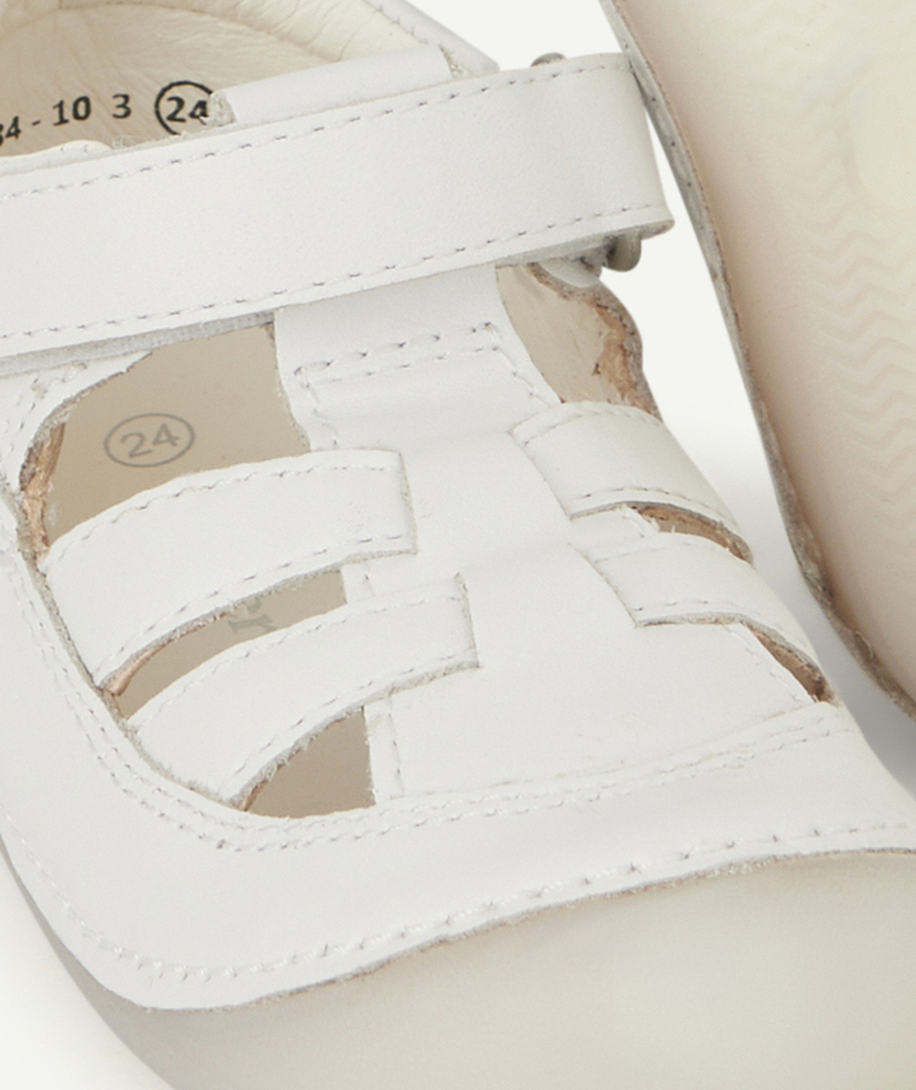 KICKERSSANDALES BÉBÉ SUSHY BLANC EN CUIR