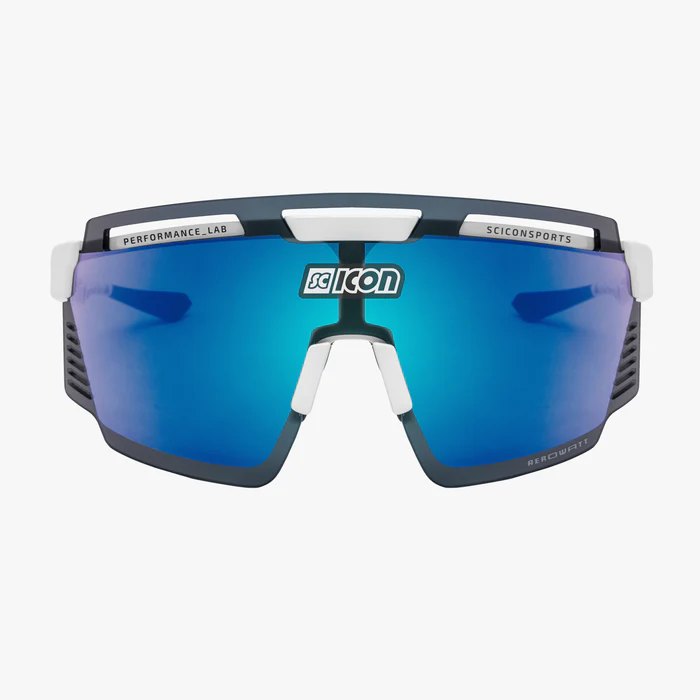 Scicon Aerowatt cykelriller hvid/multimirror blå
