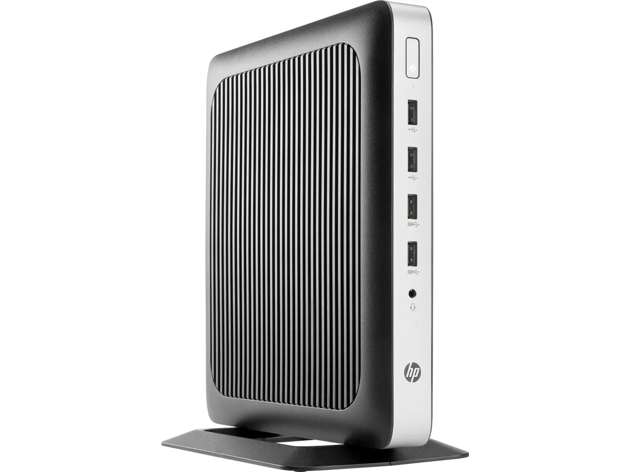 HP t630 - Tynd klient - tower - 1 x GX-420GI op til 2.2 GHz - RAM 4 GB - flash 32 GB - Radeon R7E - Gigabit Ethernet - Bluetooth, 802.11a/b/g/n/ac - Win Embedded Standard 7E 32-bit - skærm: ingen - tastatur: dansk - TAA-kompatibel