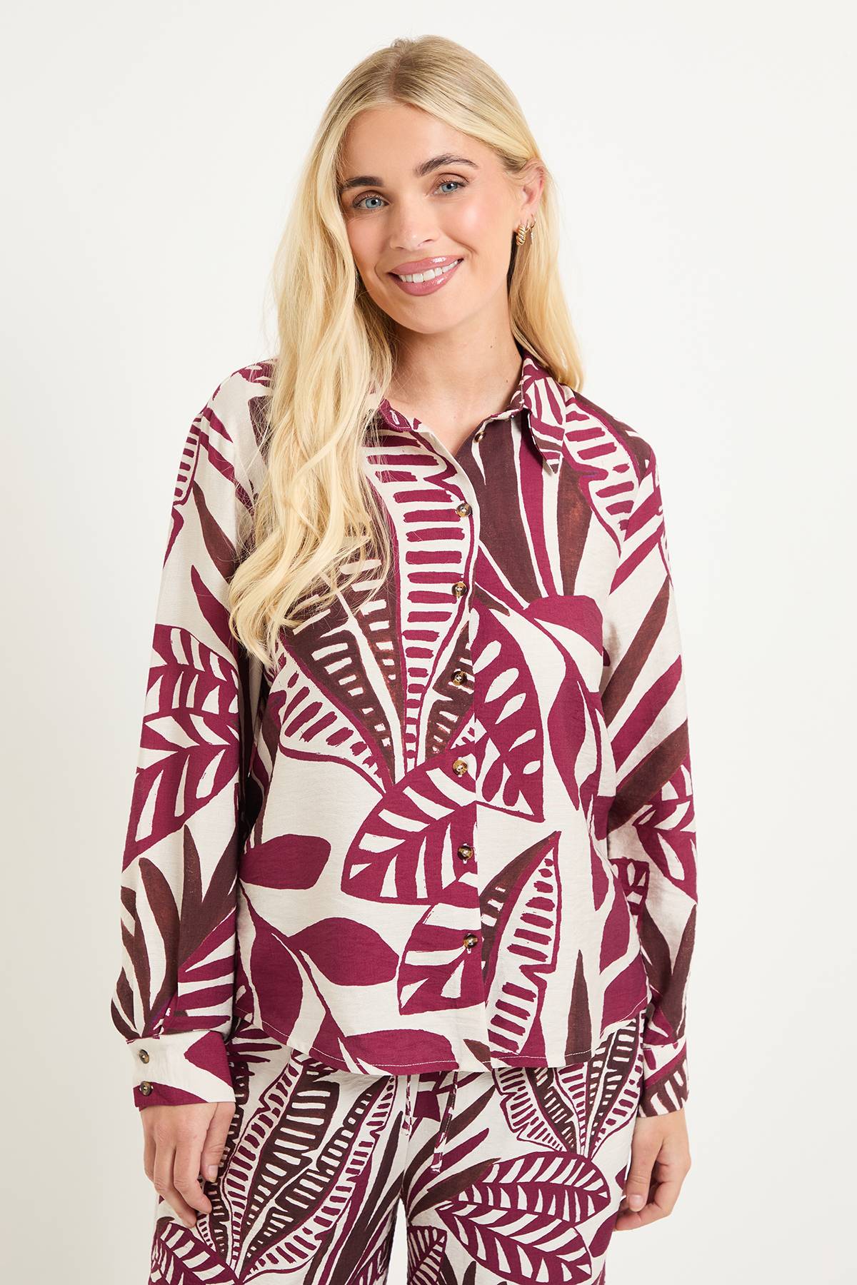 Wallis Chemise Boutonnée À Imprimé Tropical Petite Taille