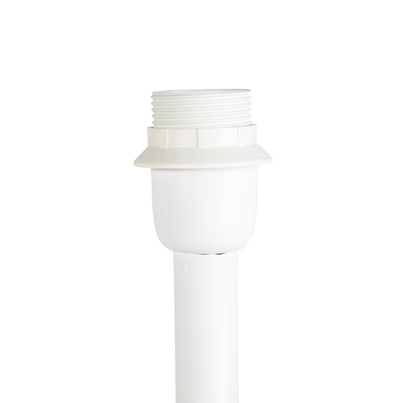 QAZQA - Moderne vloerlamp | Staande lamp | Vloerlamp | Lamp | Lamp, Wit, zonder lampenkap - Simplo | Woonkamer | Slaapkamer - Staal, Langwerpig - LED-compatibel, E27