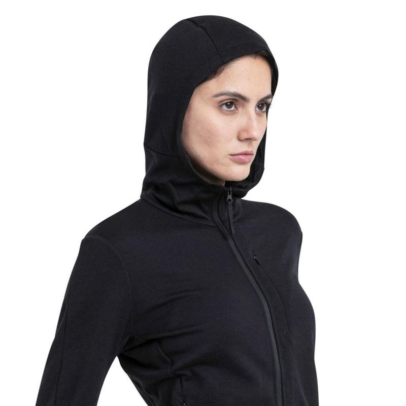 260 Quantum IV LS Zip Hoodie - Polaire en laine mérinos femme