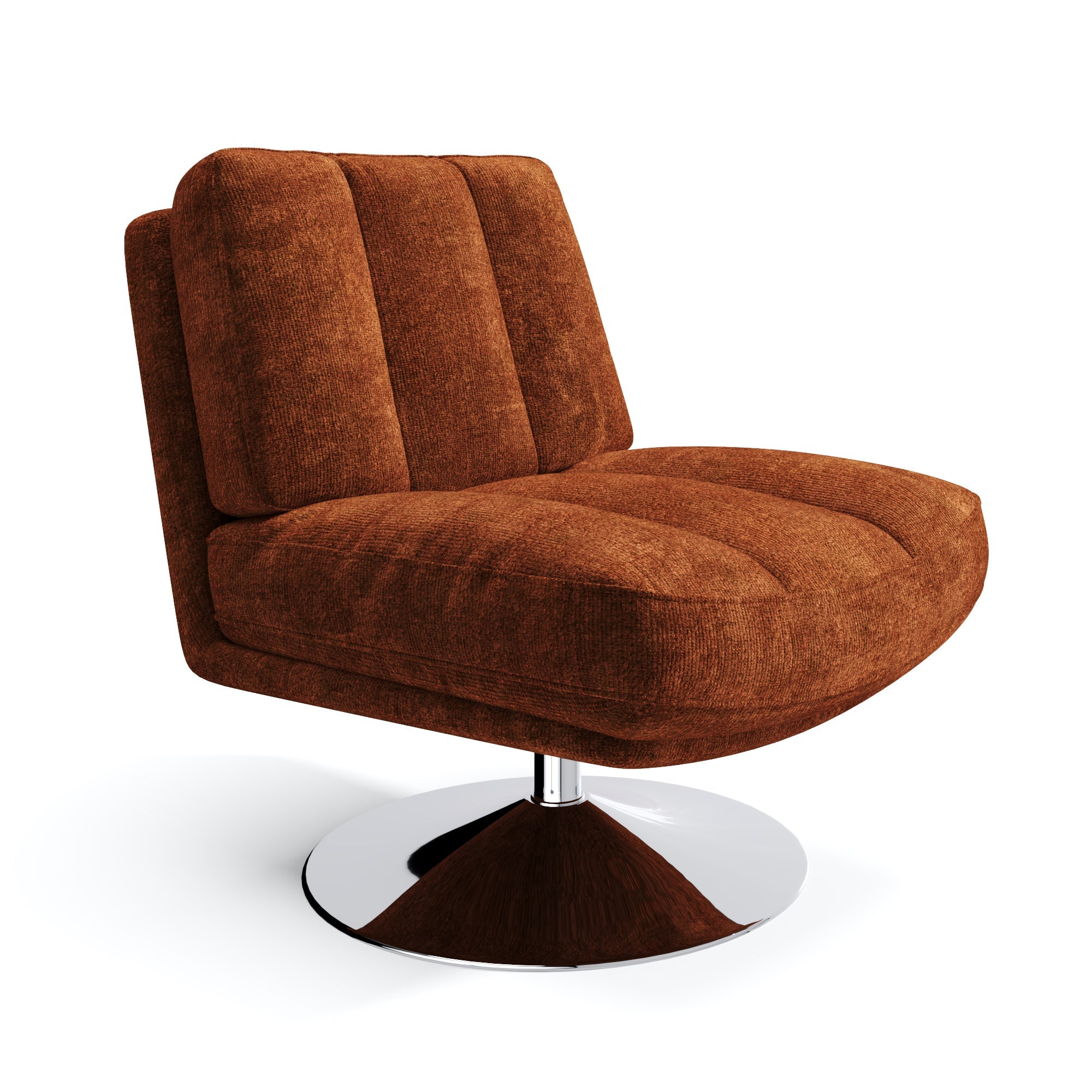 Fauteuil TIMELESS Fluweel met structuur Terracotta