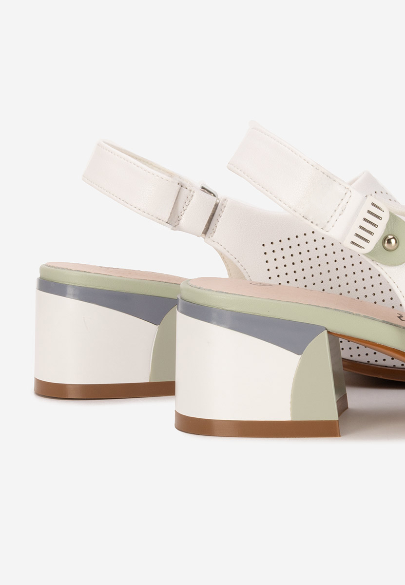 Sandales en cuir naturel blanches Kalya