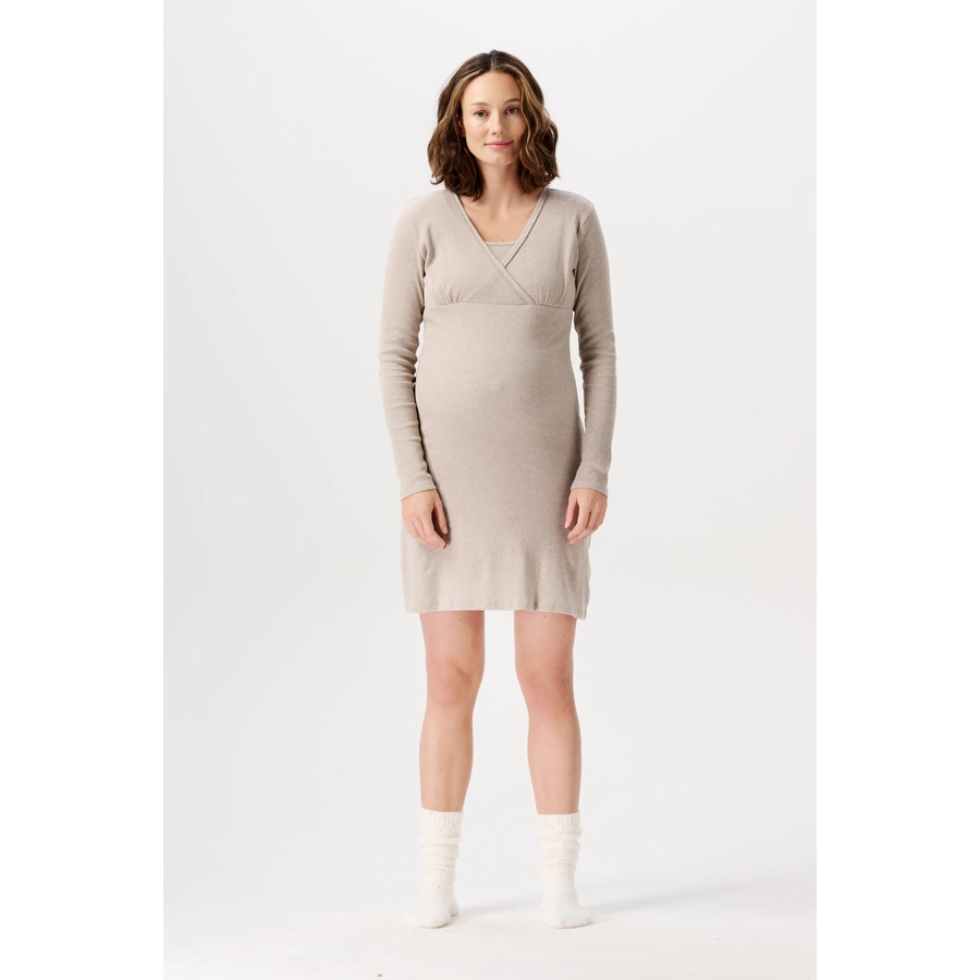 Noppies Still-Nachtkleid Alisa Taupe Melange