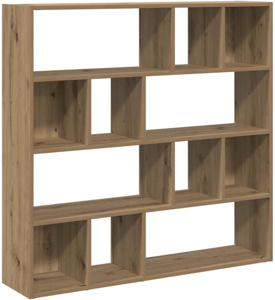 vidaXL Bücherregal/Raumteiler Artisan-Eiche 105x24x102 cm, Bücherschrank, Standregal, Büroregal, Raumteiler, Aktenregal, Aufbewahrungsregal