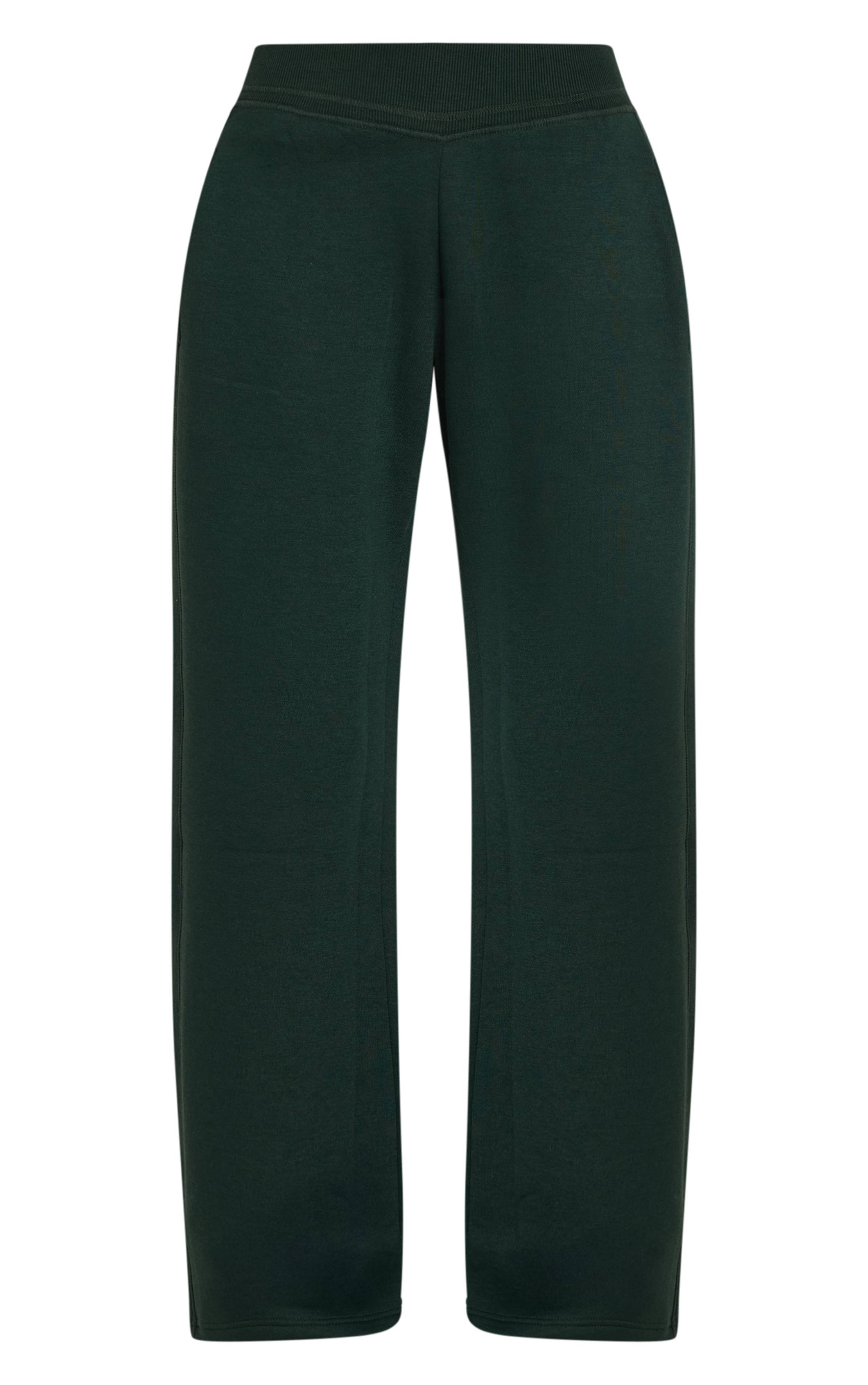 Forest Green Jogging Taille Basse Coupe Droite