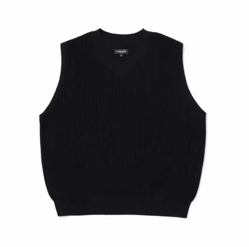 Adotuastic - V-hals effen wafel oversized trui vest