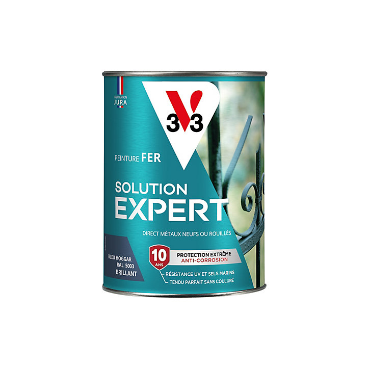 Peinture extérieure fer Solution expert bleu hoggar brillant V33 250ml