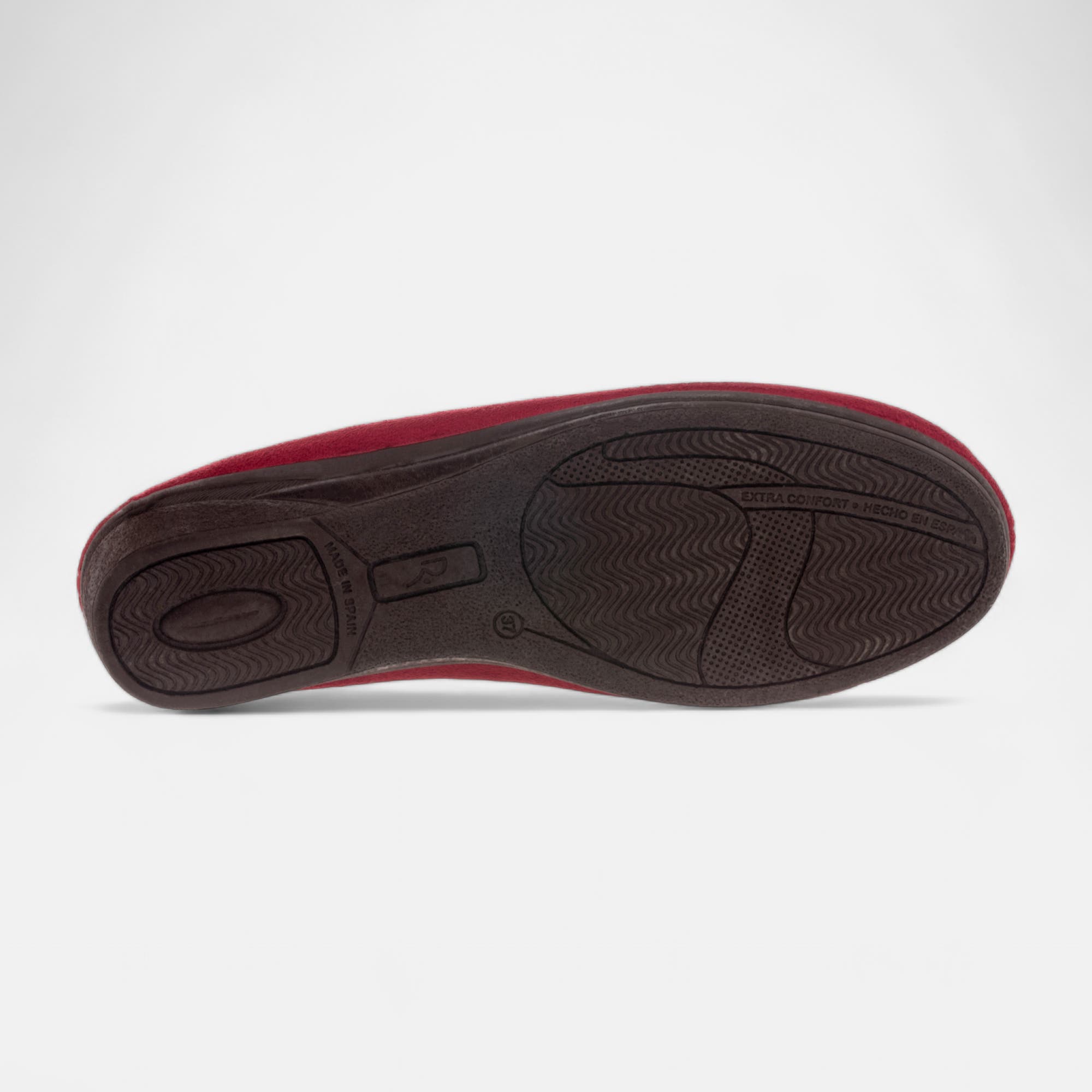 Pantoufles pieds sensibles Femme rouge