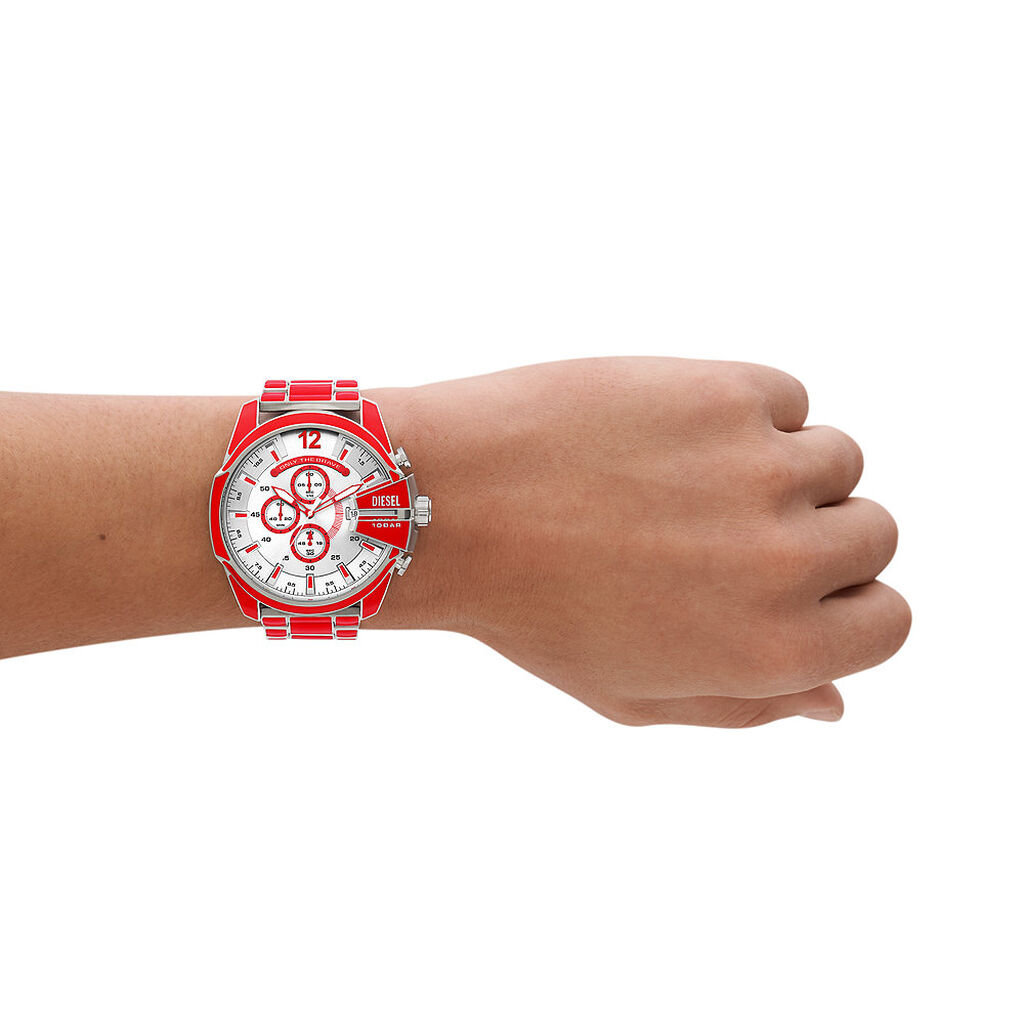 Montre Diesel Mega Chief Argenté