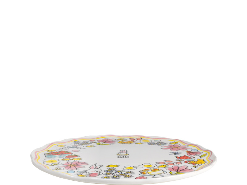 Bord 31 cm wave edge Happy Easter