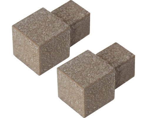 Squareline aluminium buitenhoek, beige, 2 stuks