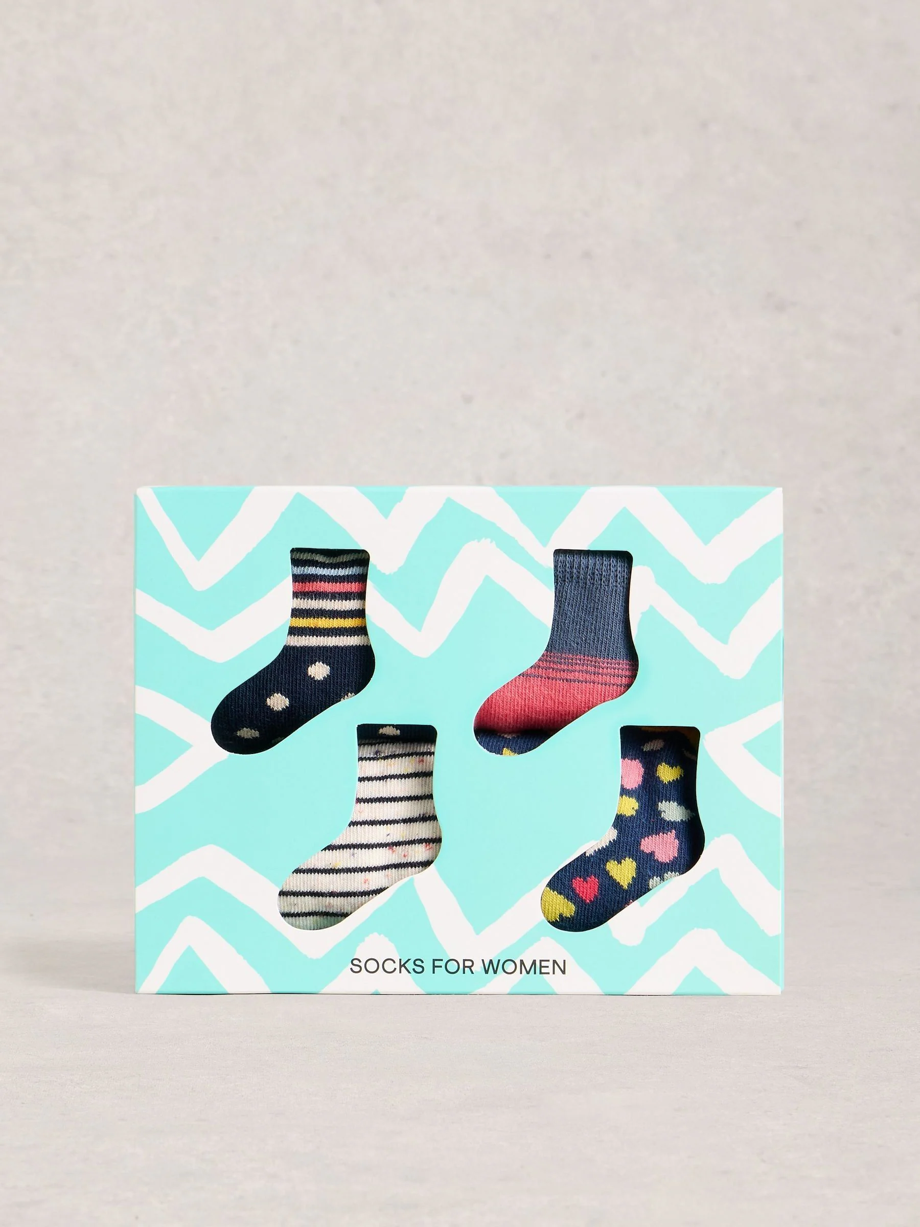 Roze - White Stuff Bicycle Geo Socks 3 Pack