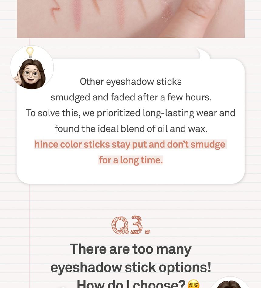 hince - Nieuwe diepte Dual Color Stick - 4 kleuren