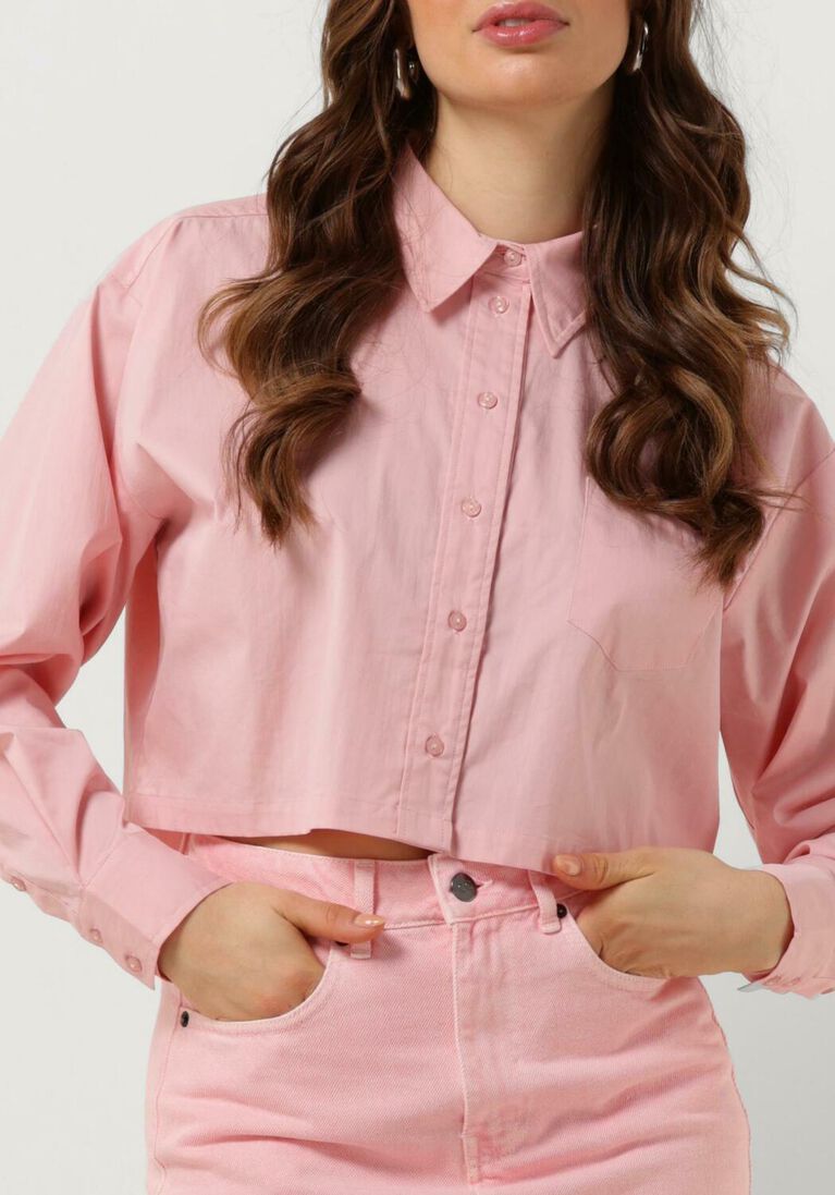 roze co'couture blouses cotton crisp cropped shirt