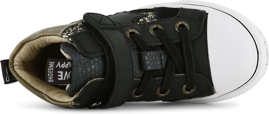 Shoesme Sneakers | | Black Gold | Leer