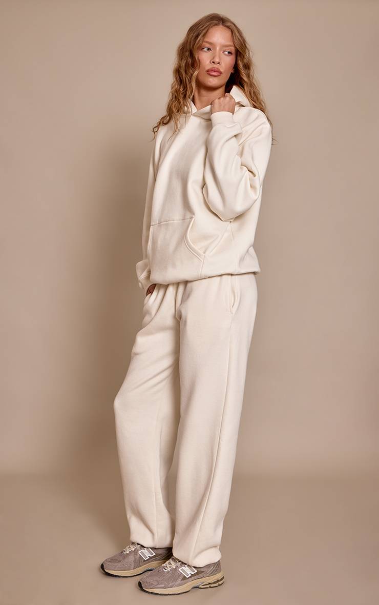 Crème Pantalon De Jogging À Revers