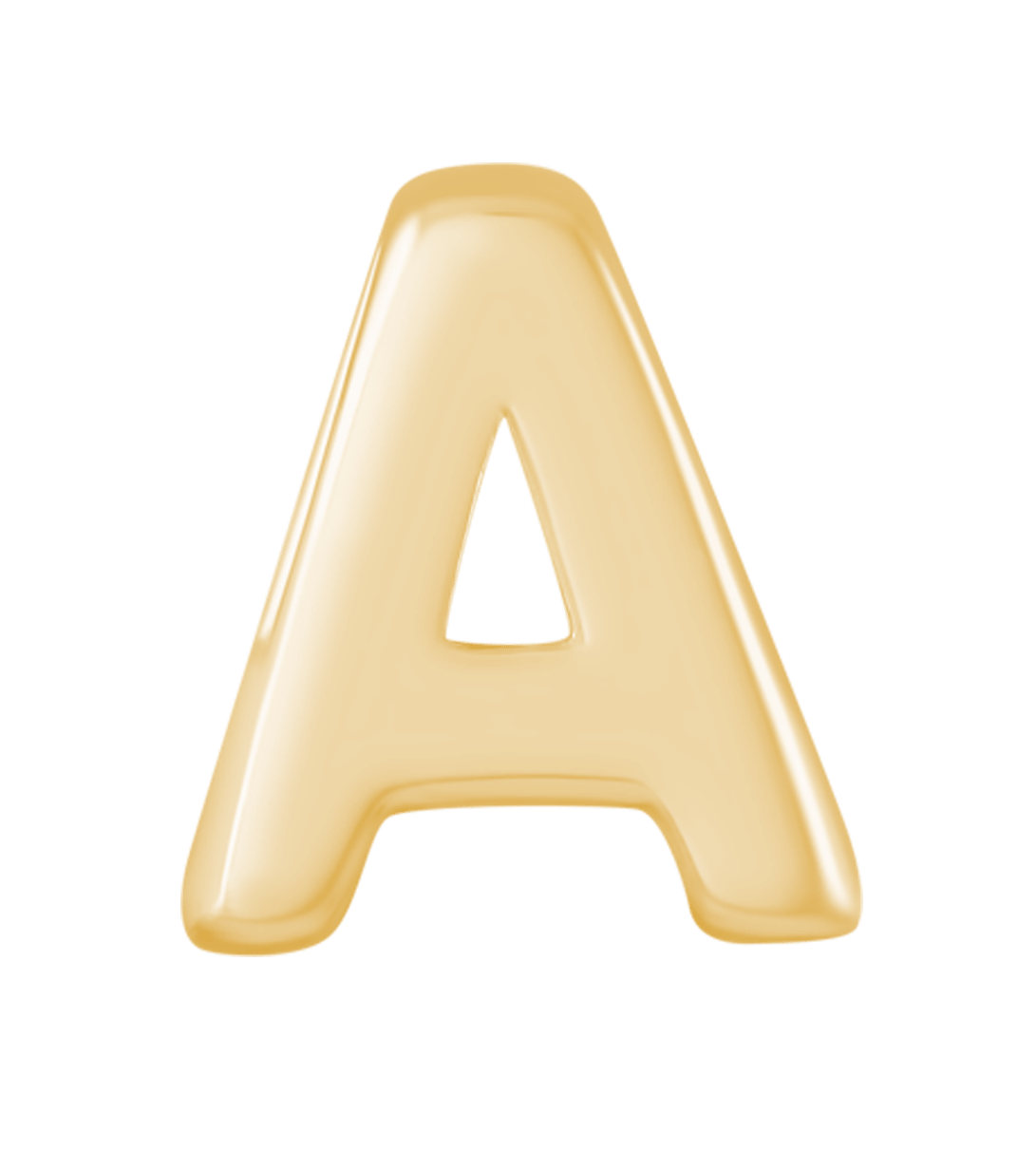 Zilveren hanger goldplated alfabet