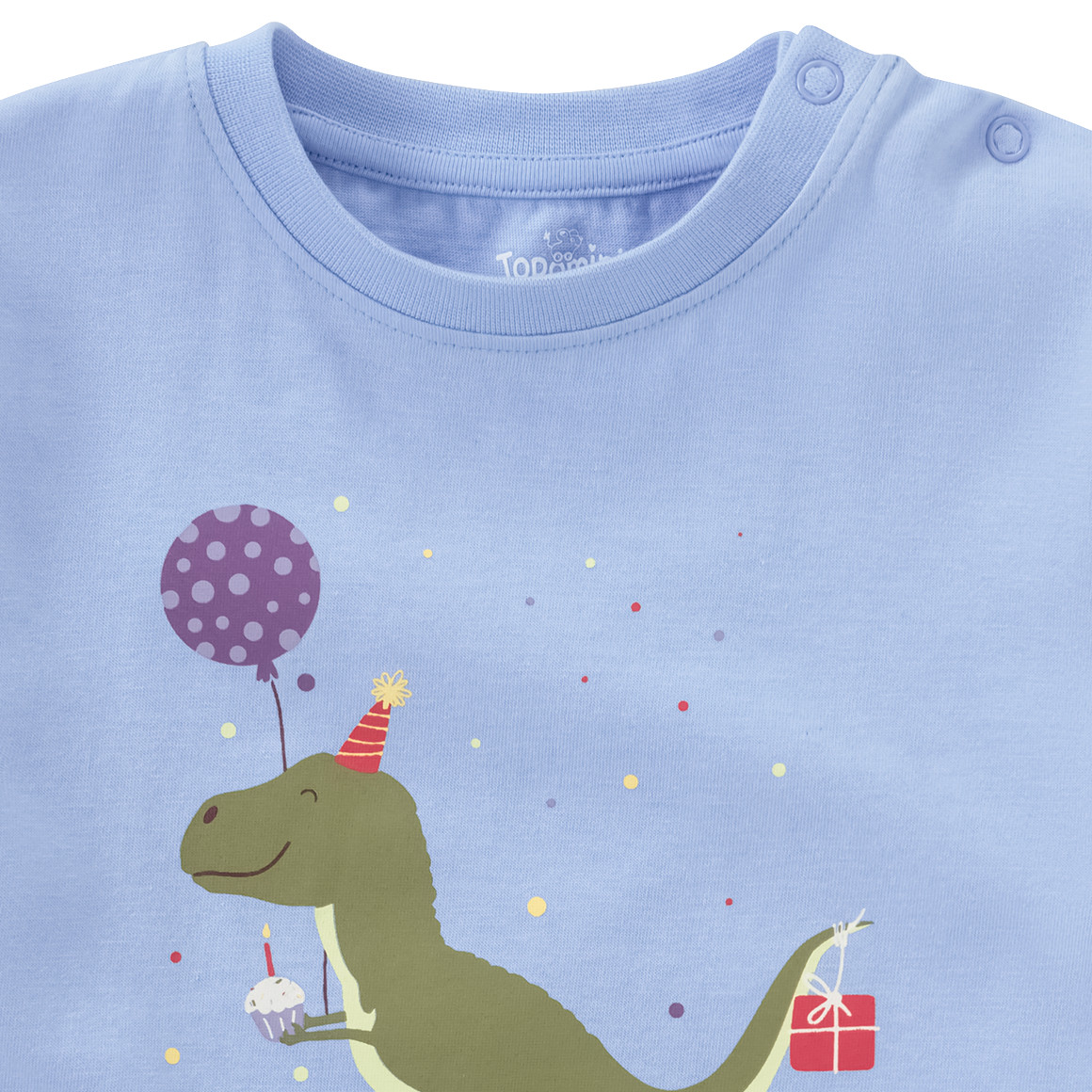 Topomini Baby T-Shirt mit Geburtstags-Motiv hellblau