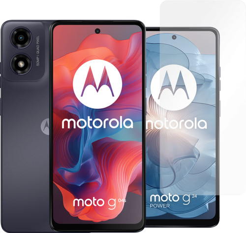 Motorola Moto G04s 64GB Zwart 4G + Just In Case Tempered Glass Screenprotector