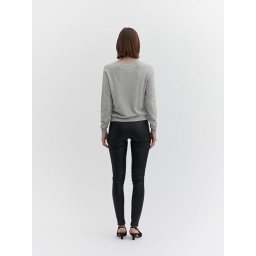 Rosemunde Sofia Wool Cardigan, Light Grey Melange, XL