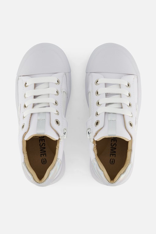 Shoesme Glitter Sneakers wit Leer
