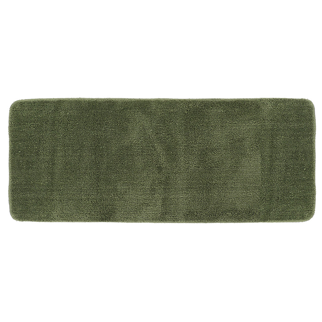 Tapis bain microfibres kaki 50x120cm