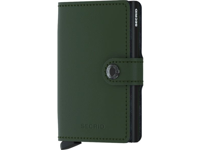 SECRID Portemonnaie Miniwallet Matte Green Black Noten- und Karten-Portemonnaie mit RFID-Schutz