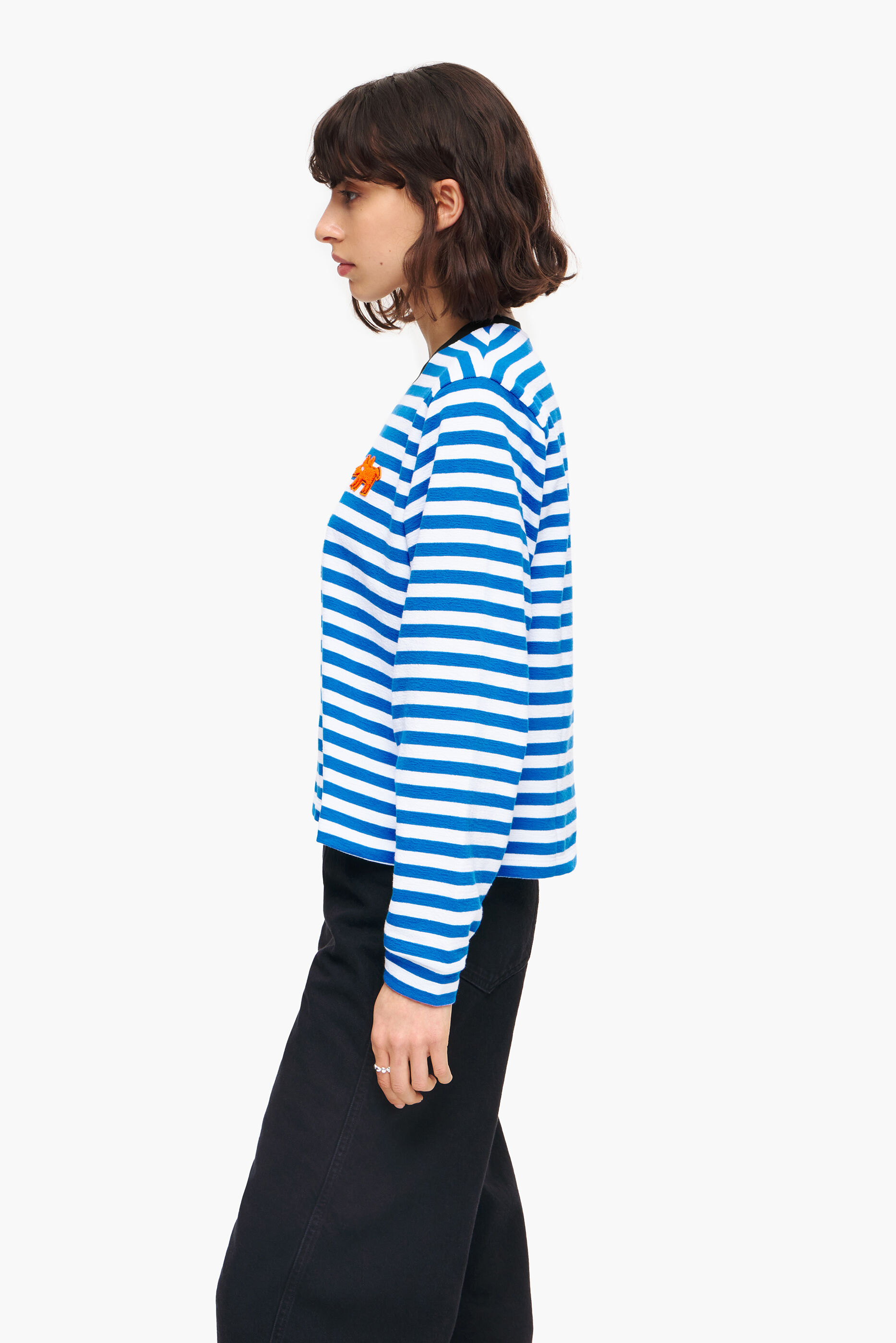 Camiseta listrada azul