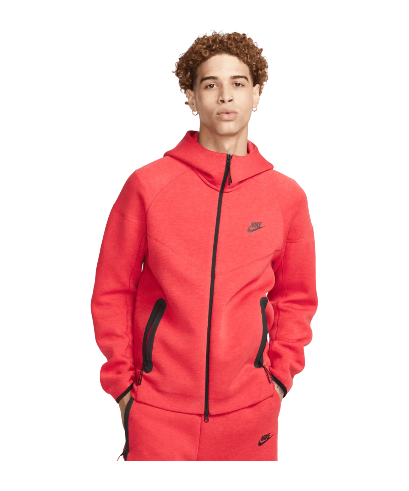 Nike Tech Fleece Windrunner Jacke Rot Schwarz F672