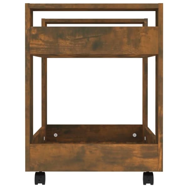 vidaXL Tralle til skrivebord røkt eik 60x45x60 cm konstruert tre