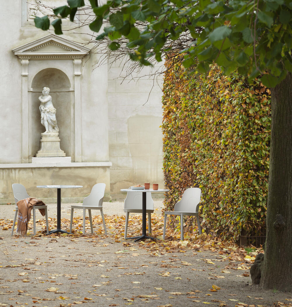 Normann Copenhagen  Allez stol, fletsæde - grå/egetræ